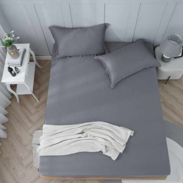 ダーク・グレー - 無地カラー|80支テンセル寝具セット