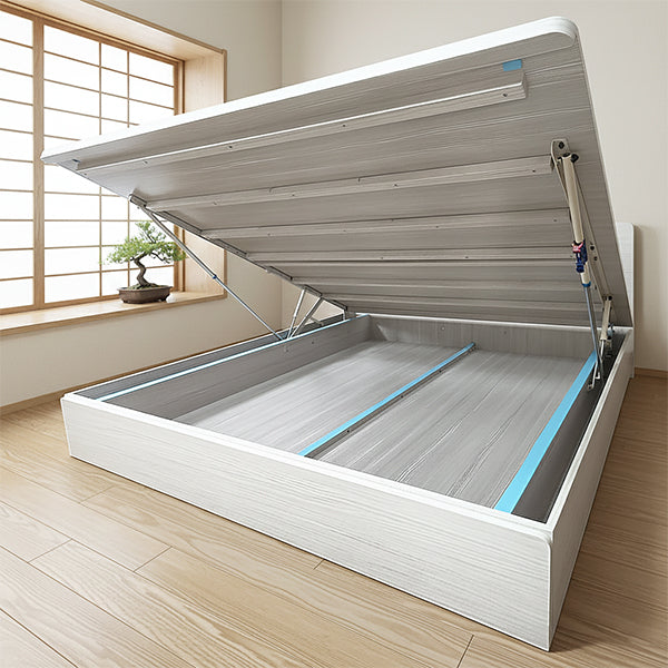 Folding storage bed
