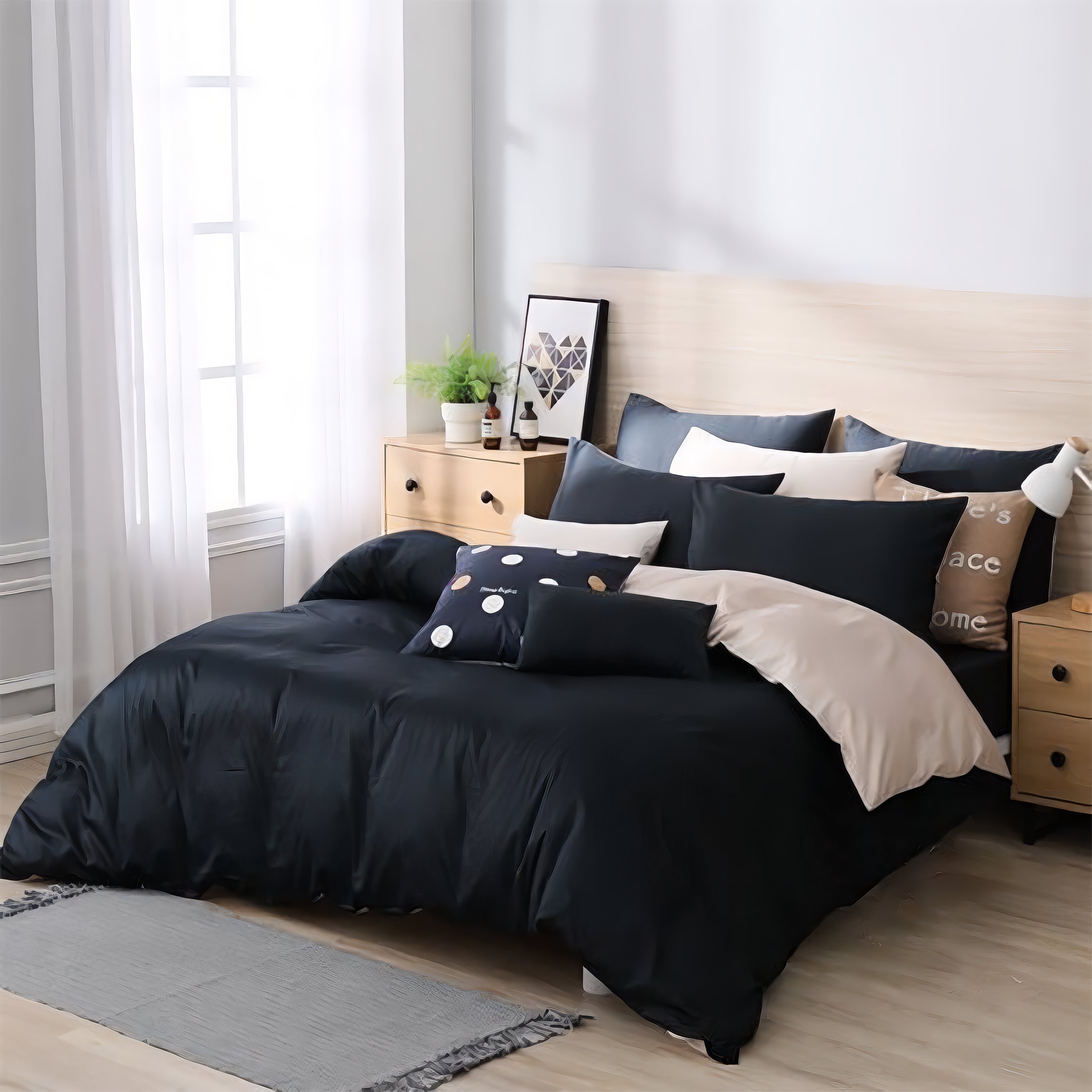 Secret Black | 60-piece cotton bedding set