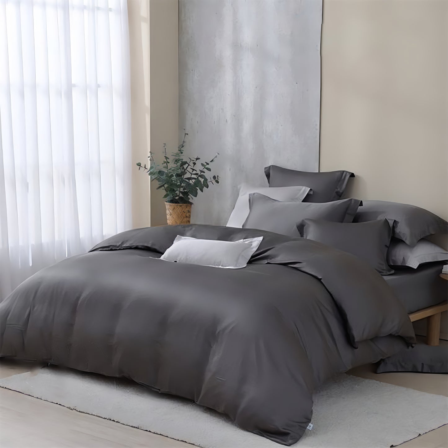 煌く星グレー｜60支テンセル寝具セット
