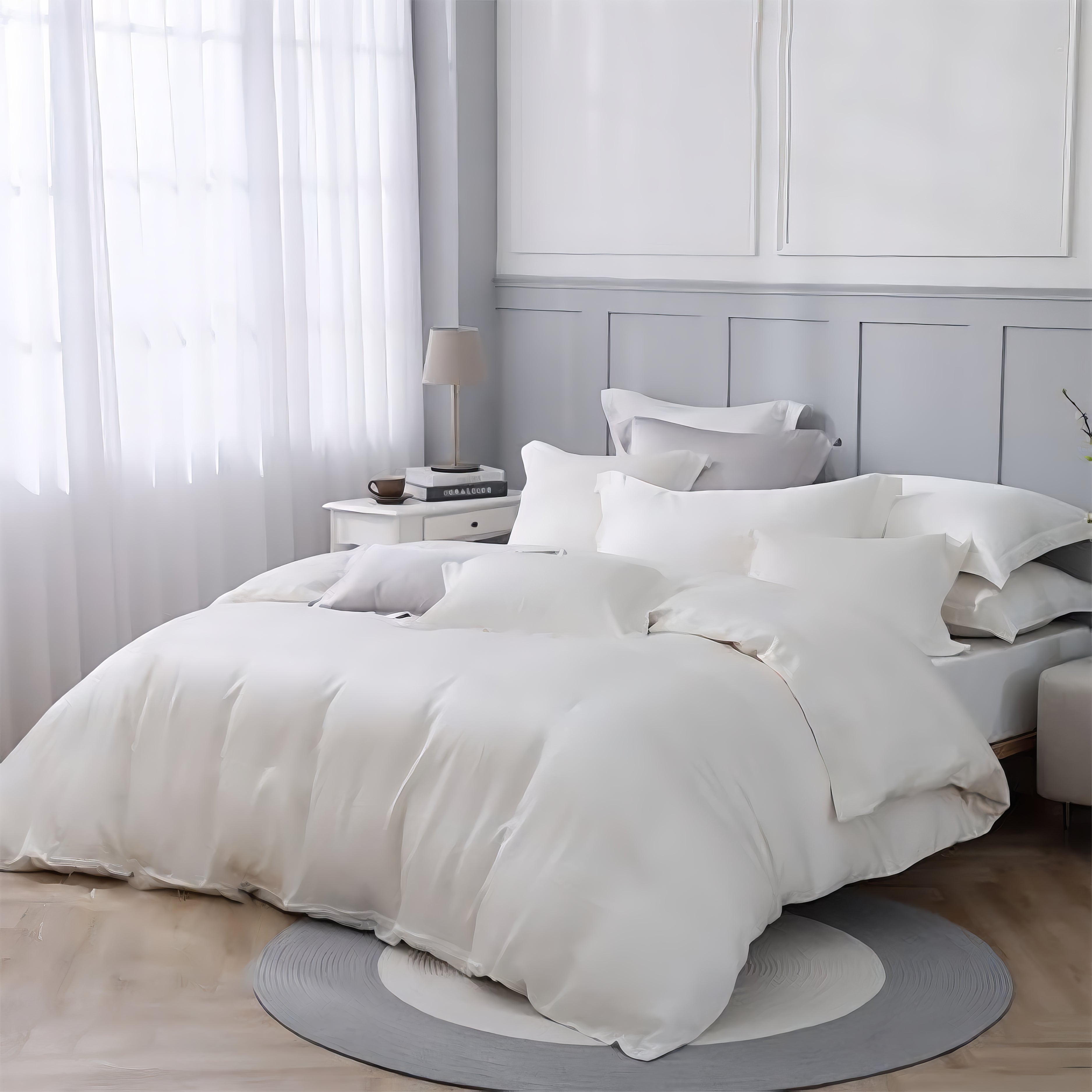 Classic White - Solid Color | 80-Piece Tencel Bedding Set