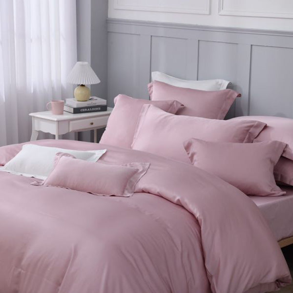 Morandi Pink - Solid Color | 80-Piece Tencel Bedding Set
