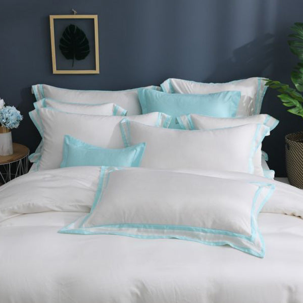 Classic White - Pillowcase Border Design | 80 Tencel Bedding Set