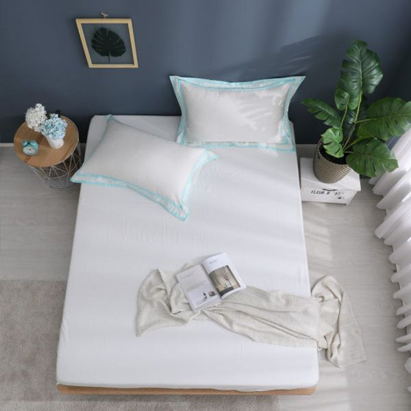 Classic White - Pillowcase Border Design | 80 Tencel Bedding Set