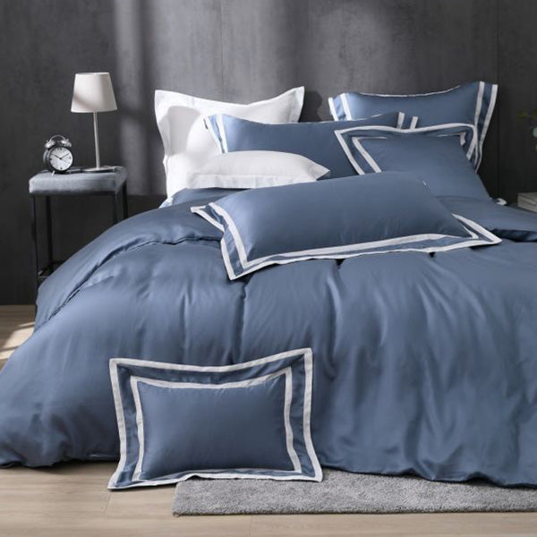 Blue Moon - Pillowcase Border Design | 80 Tencel Bedding Set