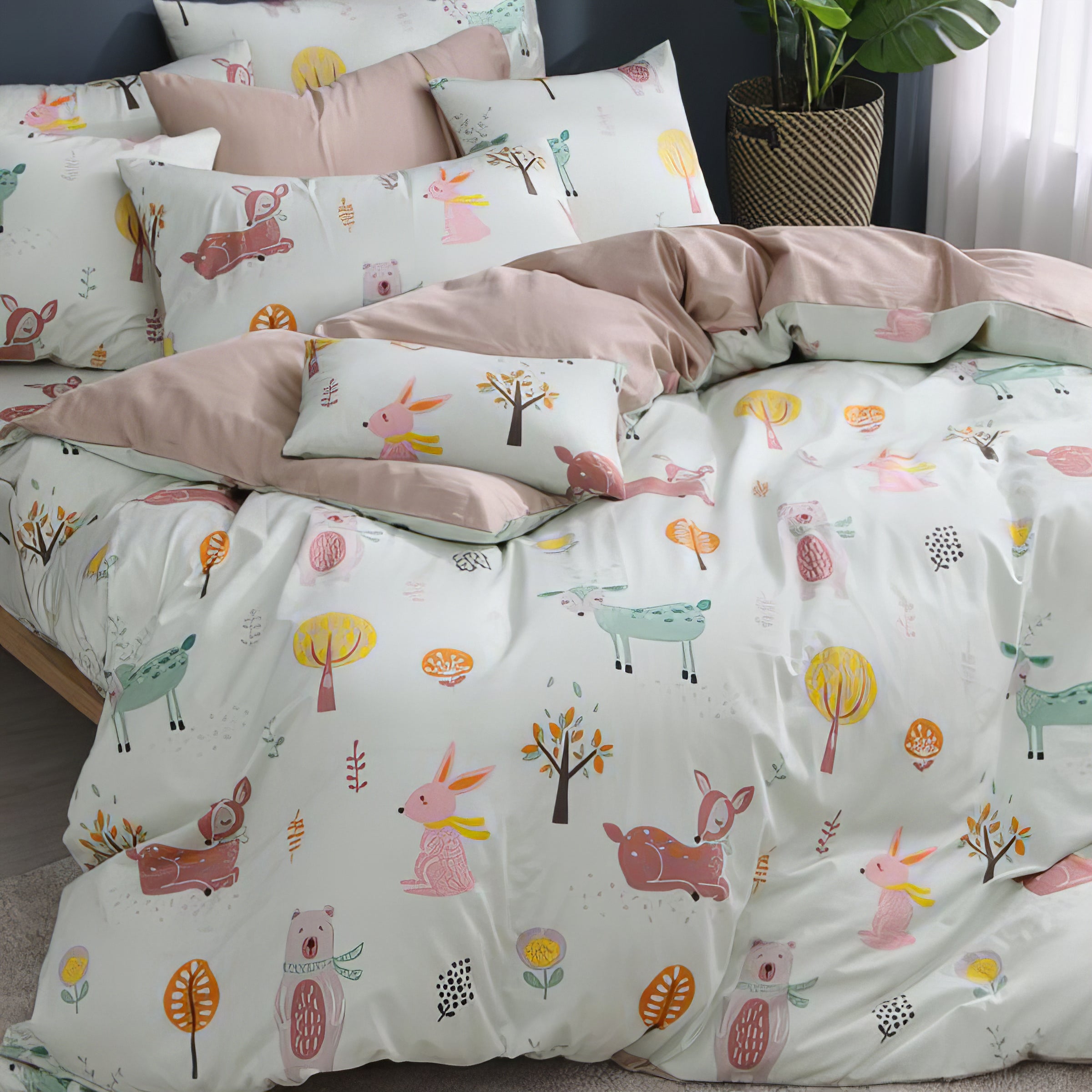 Party Animals - Green | 60-Piece Cotton Bedding Set