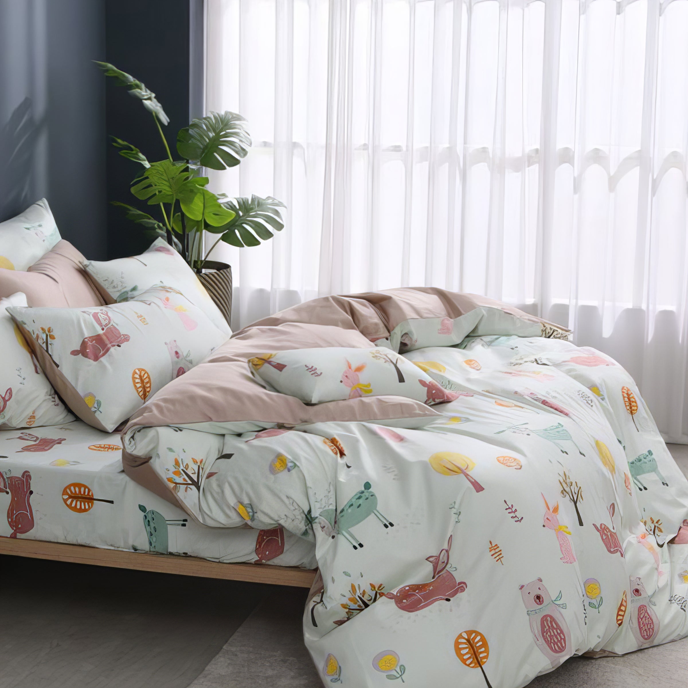 Party Animals - Green | 60-Piece Cotton Bedding Set