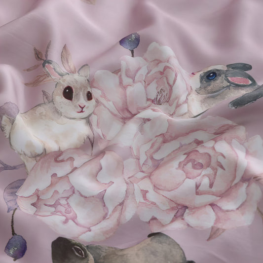 鏡花縁に舞う月兎｜60支テンセル寝具セット