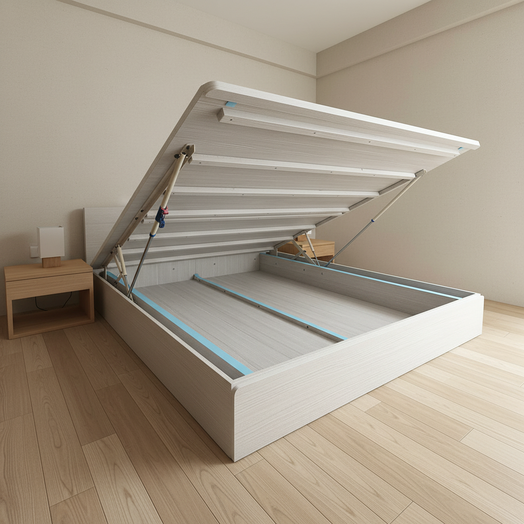 PVC embossed wood core board lift-up bed